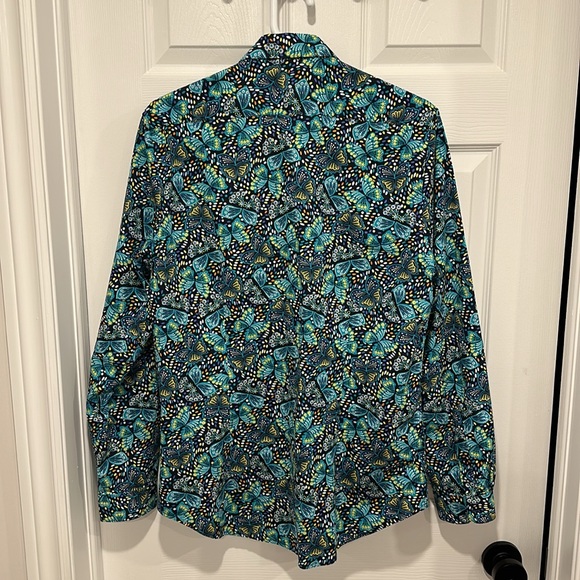 Paisley & Gray Slim Fit Shirt - Butterfly Pattern - Large - Picture 2 of 4